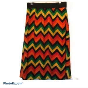 LuLaRoe Lola Midi Chiffon Skirt size M